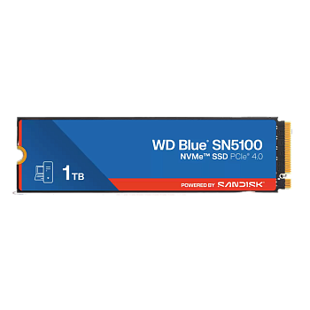 WD SSD Blue SN5100, 1000GB, M.2(22x80mm), NVMe, PCIe 4.0 x4, TLC, R/W 7100/6700MB/s, TBW 600, DWPD 0