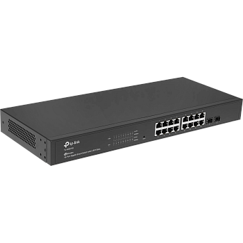 TL-SG2218P Коммутатор JetStream Smart с 16 гигабитными портами PoE+ и 2 гигабитными портами SFP