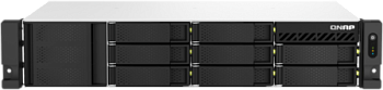 Сетевое хранилище без дисков/ SMB QNAP TS-864eU-RP-8G NAS, 8-tray 3,5"/2,5" w/o HDD, 4-core Intel Ce