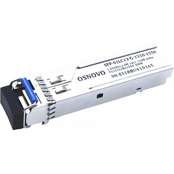 OSNOVO SFP-S1LC13-G-1310-1550 Трансивер/ OSNOVO Оптический SFP Модуль GE, одно волокно SM, до 1,25 Г