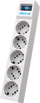 Сетевой фильтр/ Surge protector Pilot SG5 5 outlets (GP), 10A / 2.2kVt, automatic circuit-breaker, 1
