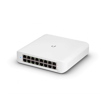 Ubiquiti USW-Lite-16-PoE Коммутатор/ Wall-mountable, 16-port, Layer 2 PoE switch with a fanless cool