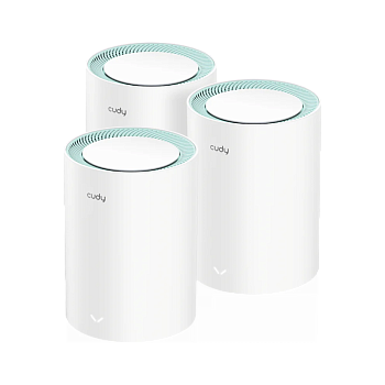 Cudy M1300(3-Pack) Wi-Fi Mesh-система/ AC1200 Wi-Fi Gigabit Mesh Solution 3-Pack, Chipset MT7621DA+M