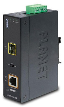 PLANET IGTP-802T индустриальный медиа конвертер/ PLANET IP30 Industrial 10/100/1000BASE-T to 100/100