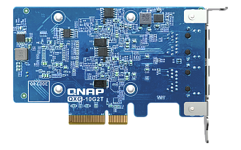 Сетевая карта/ QNAP QXG-10G2T Dual-port BASET 10GbE network expansion card; low-profile form factor;