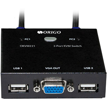 Origo OKVM221/A1A Коммутатор/ 2-портовый KVM-переключатель с портами VGA и USB
