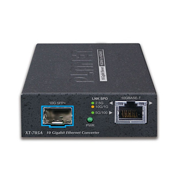 PLANET XT-705A медиа конвертер/ PLANET XT-705A 10G/5G/2.5G/1G/100M Copper to 10GBASE-X SFP+ Media Co