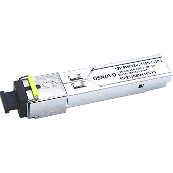OSNOVO SFP-S1SC12-G-1550-1310-I Модуль/ OSNOVO Промышленный SFP Модуль SC, 1,25 Гбит/c, до 3км, Tx:1