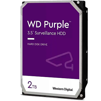 HDD WD SATA3 2TB Purple Video 5400 RPM 64Mb 1 year warranty