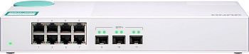QNAP QSW-308S Коммутатор/ QNAP QSW-308S Unmanaged 10 Gb / s switch with 3 SFP + ports and 8 1 Gb / s