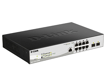 D-Link DGS-1210-10P/ME/A1A Сетевой коммутатор/ Managed Gigabit Switch with 8 10/100/1000Base-T PoE +