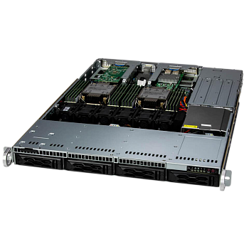 Серверная платформа/ SYS-611C-TN4R (bundle4): 1U / 2x LGA-4677 / 16x DDR5 RDIMM / 4x 2.5 NVMe*/SATA/