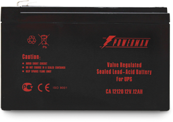 Батарея POWERMAN Battery CA12120, напряжение 12В, емкость 12Ач,макс. ток разряда 180А, макс. ток зар