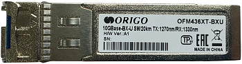 Origo OFM436XT-BXU/20KM/A1A Трансивер/ OFM436XT-BXU/20KM WDM SFP+ Transceiver, 10GBase-BX-U, Simplex