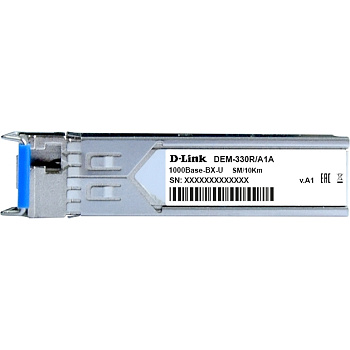 D-Link 330R/10KM/A1A Трансивер/ 330R/10KM WDM SFP Transceiver, 1000Base-BX-U, Simplex LC, TX: 1310nm