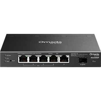 TP-Link SG2206MP Коммутатор/ Omada Access 6-Port Gigabit Switch with 4-Port PoE+