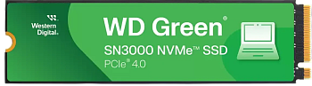 WD SSD Green SN3000, 500GB, M.2(22x80mm), NVMe, PCIe 4.0 x4, QLC, R/W 5000/4100MB/s, TBW 100, DWPD 0