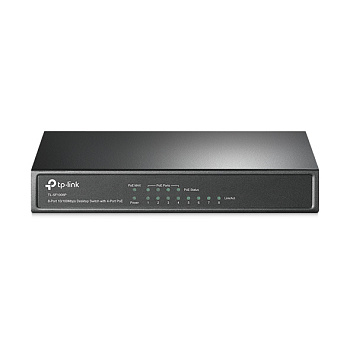 TP-Link TL-SF1008P Коммутатор/ 8-port 10/100M PoE Switch, 8 10/100M RJ45 ports including 4 PoE ports