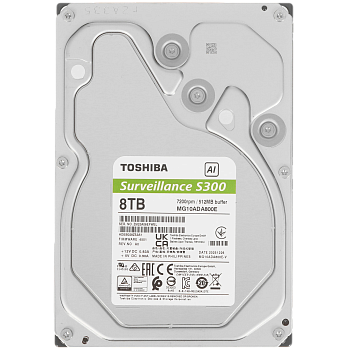 HDD Toshiba SATA3 8Tb S300 AI Surveillance (CMR) 7200  512Mb 1 year warranty (replacement WD85PURZ, 