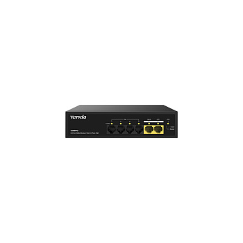 Tenda S106PC Коммутатор/ Tenda S106PC Коммутатор неуправляемый PoE, 6 портов, 5x100 Мбит/с, PoE 4х д