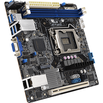 Материнская плата/ P12R-I Mini-ITX, LGA 1200, 2x DDR4 DIMM (to 64GB ECC UDIMM) , 6x USB 3.0 (4 rear)