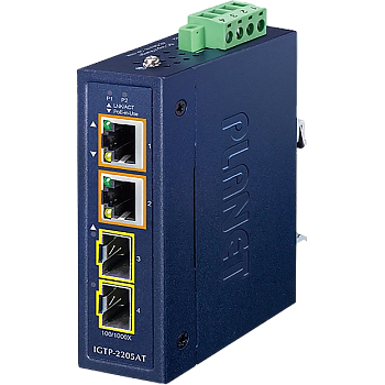 PLANET IGTP-2205AT медиа конвертер/ PLANET IP30 Compact size 2-Port 100/1000X SFP + 2-Port 10/100/10