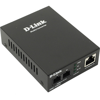 D-Link DMC-F30SC/B1A Медиаконвертер/ DMC-F30SC Media Converter 100Base-TX to 100Base-FX, SC, Single-