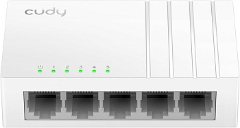 Cudy GS105U Коммутатор/ 5-Port Gigabit Desktop Switch, 5 10/100/1000M RJ45 Ports, Loop Detection, De