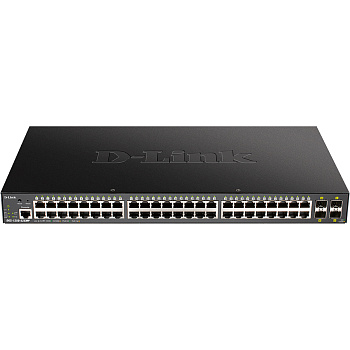 D-Link DGS-1250-52XMP/A1A Коммутатор/ DGS-1250-52XMP Smart L2 Switch 48x1000Base-T PoE, 4х10GBase-X 