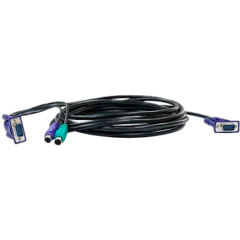 D-Link DKVM-CB/B1A Кабель/ DKVM-CB KVM Cable with VGA and 2xPS/2 connectors for DKVM-4K, 1.8m