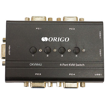 Origo OKVM4U/A1A Коммутатор/ 4-портовый KVM-переключатель с портами VGA и USB