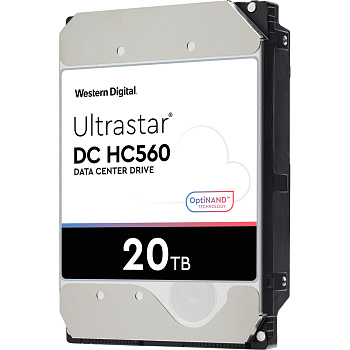 Жесткий диск/ HDD WD SATA 20Tb Ultrastar DC HC560 0F38785 7200 6Gb/s 512Mb 1 year warranty