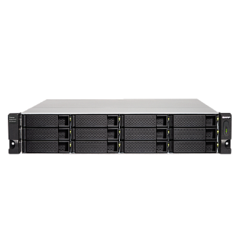 Полка расширения сетевого хранилища без дисков/ SMB QNAP TL-R1200C-RP USB 3.2 Gen 2 Type-C JBOD stor