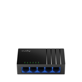 Cudy GS105D Коммутатор/ 5-Port Gigabit Metal Switch, 5 10/100/1000M RJ45 Ports, Loop Detection, Desk