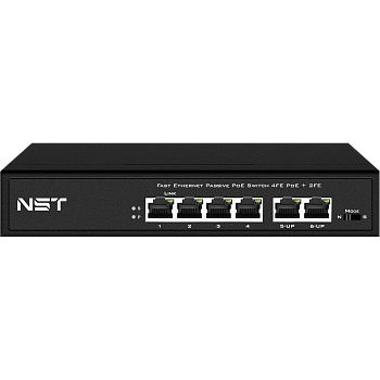 NST NS-SW-4F2F-P/A Passive PoE коммутатор Fast Ethernet/ Passive PoE коммутатор Fast Ethernet на 6 п
