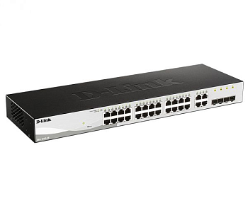 D-Link DGS-1210-28/FL2A Коммутатор/ DGS-1210-28/FL Managed L2 Switch 24x1000Base-T, 4xCombo 1000Base