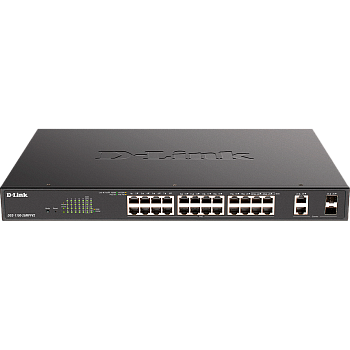 D-Link DGS-1100-26MPPV2/A3A Коммутатор/ EasySmart L2 Switch 24х1000Base-T PoE, 2xCombo 1000Base-T/SF