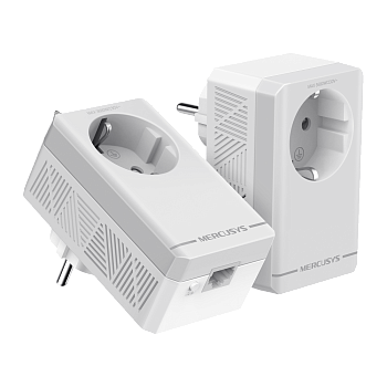 Mercusys MP300P KIT AV600 Комплект адаптеров Powerline с розеткой/ AV600 Passthrough Powerline Start