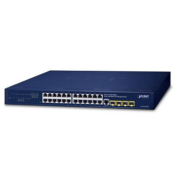 PLANET GS-4210-24T4S коммутатор/ PLANET GS-4210-24T4S IPv4/IPv6, 24-Port 10/100/1000T + 4-Port 100/1