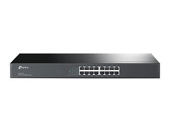 TP-Link TL-SF1016 Коммутатор/ 16-port 10/100M Switch, 16 10/100M RJ45 ports, 1U 19-inch rack-mountab