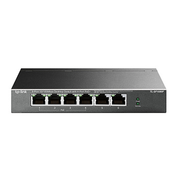 TP-Link TL-SF1006P Коммутатор/ 4-port 10/100 Mbit / s unmanaged PoE + switch with 2 10/100 Mbit/s Up