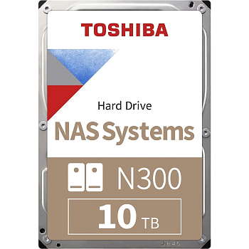 HDD Toshiba N300 NAS SATA3 3.5" 10TB 7200 512Mb 6Gb/s 1 year warranty (replacement WD101EFBX, ST1000