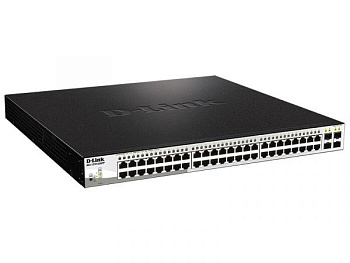 D-Link DGS-1210-52MPP/E2A Коммутатор/ DGS-1210-52MPP Smart L2 Switch 48х1000Base-T PoE, 4х1000Base-X