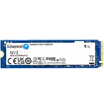 Kingston SSD NV3, 1000GB, M.2(22x80mm), NVMe, PCIe 4.0 x4, 3D TLC, R/W 6000/4000MB/s, TBW 320, DWPD 