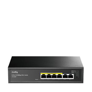 Cudy FS1006P Коммутатор/ 6-Port 10/100M PoE Switch with 4 POE Ports Unmanaged Desktop Switch, suppor