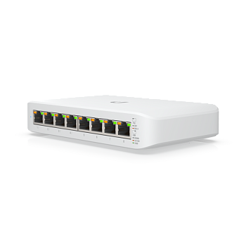 Ubiquiti USW-Lite-8-PoE Коммутатор/ 8-port, Layer 2 PoE switch supporting silent fanless cooling. 52