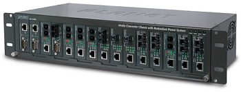 PLANET MC-1500R MC-1500R шасси для уставнки медиаконвертеров/ 15-slot 19" Media Converter Chassis wi