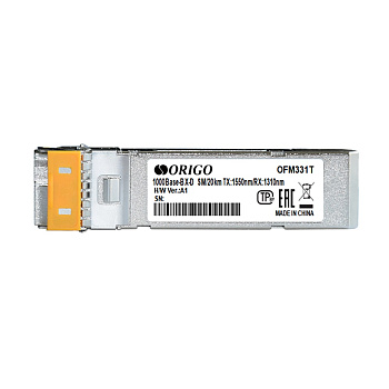 Origo OFM331T/20KM/A1A Трансивер/ OFM331T/ 20KM WDM SFP transceiver, 1000Base-BX-D, 1000Base-BX-D, T