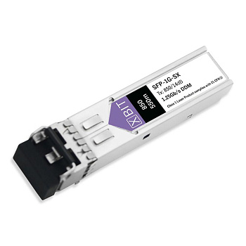 XBIT SFP-1G-SX Трансивер XBIT SFP-1G-SX    SFP, 1.25Gb/s, 550m, 8dB, 850nm, MMF, 2LC, DDM