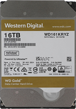 Жесткий диск WD SATA-III 16Tb WD161KRYZ Server Gold (7200rpm) 512Mb 3.5" [WD161KRYZ]